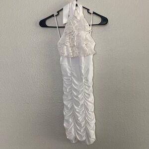 White halter dress